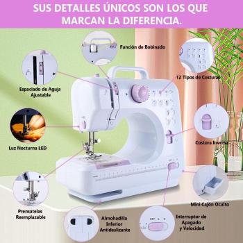 Maquina De Coser Portatil De 12 Puntadas