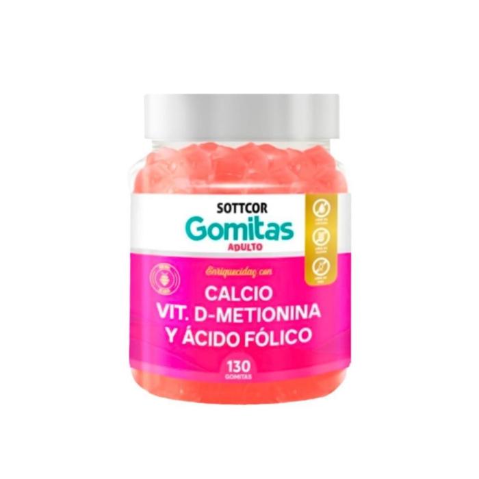 Gomitas Sottcor Calcio + Vitamina D + Metionina + ácido Fólico